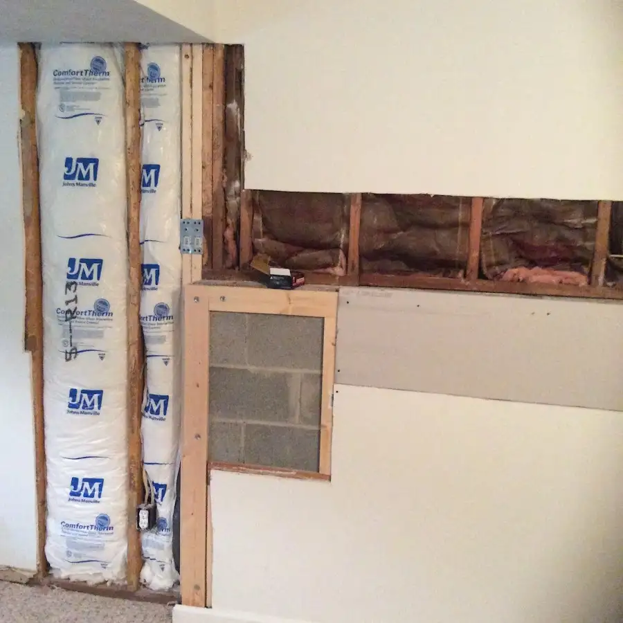 Wall insulation replacement during Basement Flood Cleanup in Pearl City